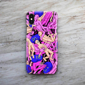 "Dreamy Swim" Purple Phone Case by Alex Gamsu Jenkins