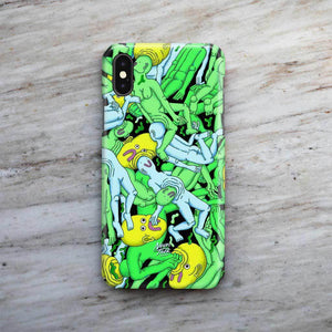 "Dreamy Swim" Lime Phone Case by Alex Gamsu Jenkins