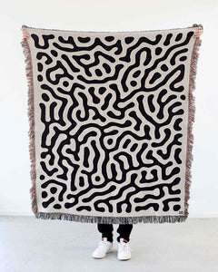 "Coral" Woven Art Blanket by Adrià Molins