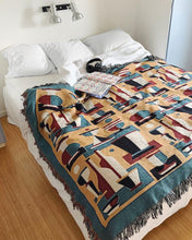 Load image into Gallery viewer, &quot;Repeat Cocktail&quot; Woven Bed Cover by Jacco Bunt
