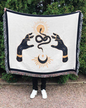 Load image into Gallery viewer, &quot;Fortune Snakes&quot; Woven Art Blanket by Daphna Sebbane
