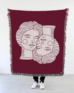"Doppelgänger" Woven Art Blanket by Cynthia Torrez