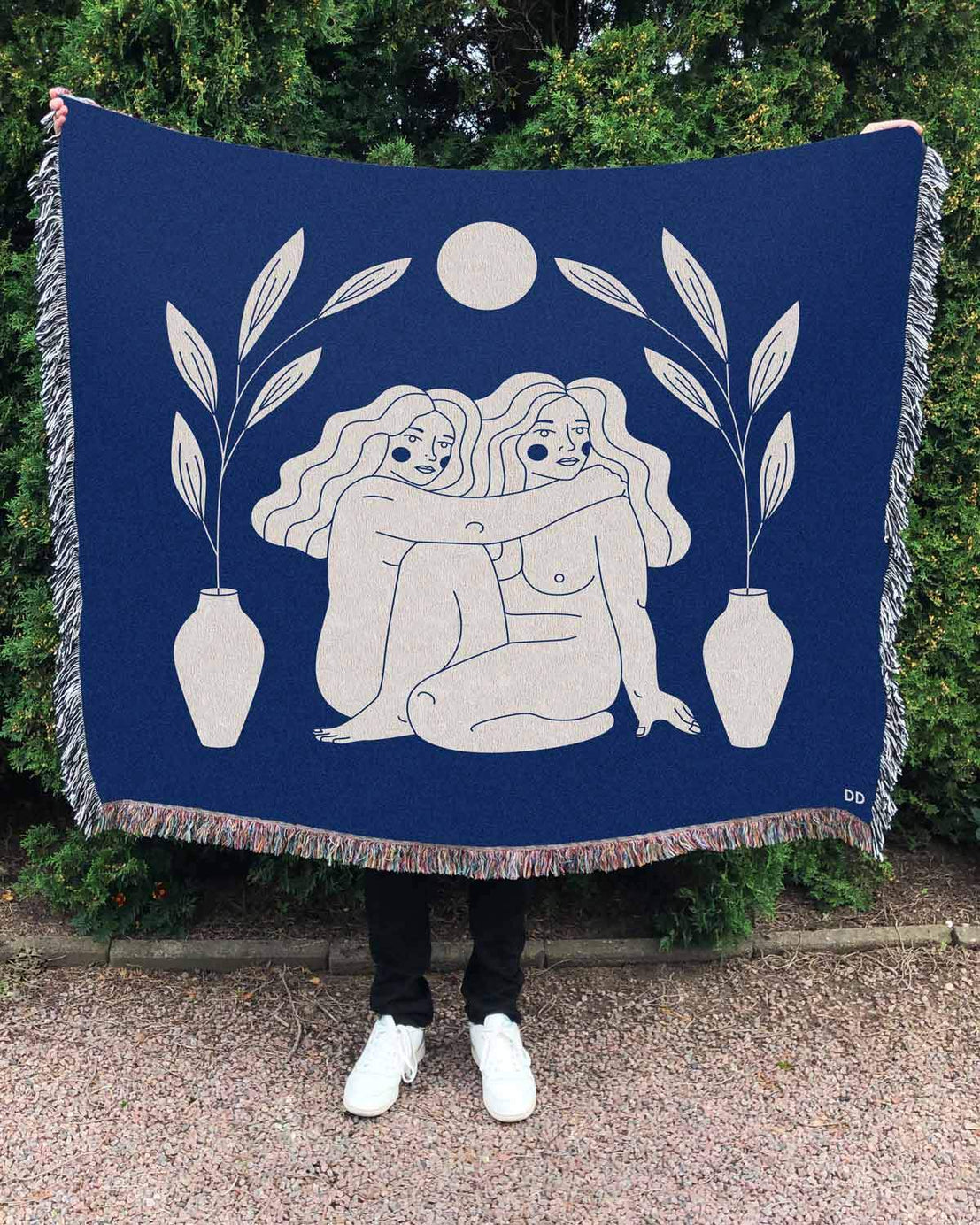 Conversation Woven Art Blanket by Cynthia Torrez NeonTalk