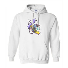 Load image into Gallery viewer, ANDREW WALKER UNISEX HOODIE &quot;PHONE&quot; WHITE
