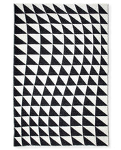 Load image into Gallery viewer, &quot;Drama Triangle&quot; Pure Wool Blanket. Black/White

