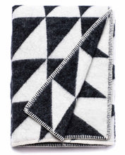 Load image into Gallery viewer, &quot;Drama Triangle&quot; Pure Wool Blanket. Black/White
