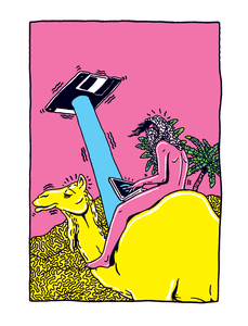 "Floppy Disc Camel" Art Print by Fiedler
