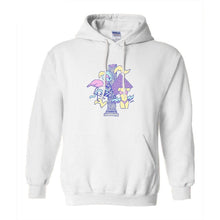 Load image into Gallery viewer, ANDREW WALKER UNISEX HOODIE &quot;FLAMINGO&quot; WHITE

