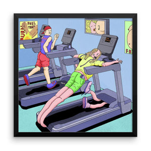 "Treadmill Chill" Art Print by Alex Gamsu Jenkins