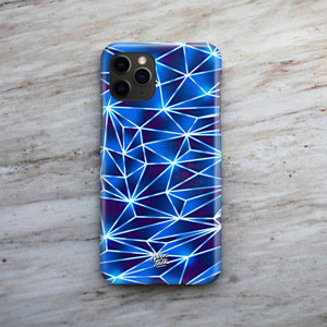 "Blue Laser Grid" Phone Case by Tim Waves