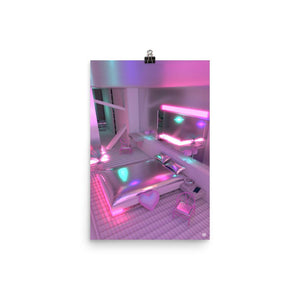 "Neon Love Room" Jess Audrey  Art Print. Limited Edition