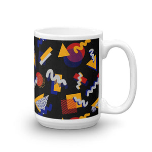 "Memphis Pop" Black Mug by Hanna Kastl-Lungberg