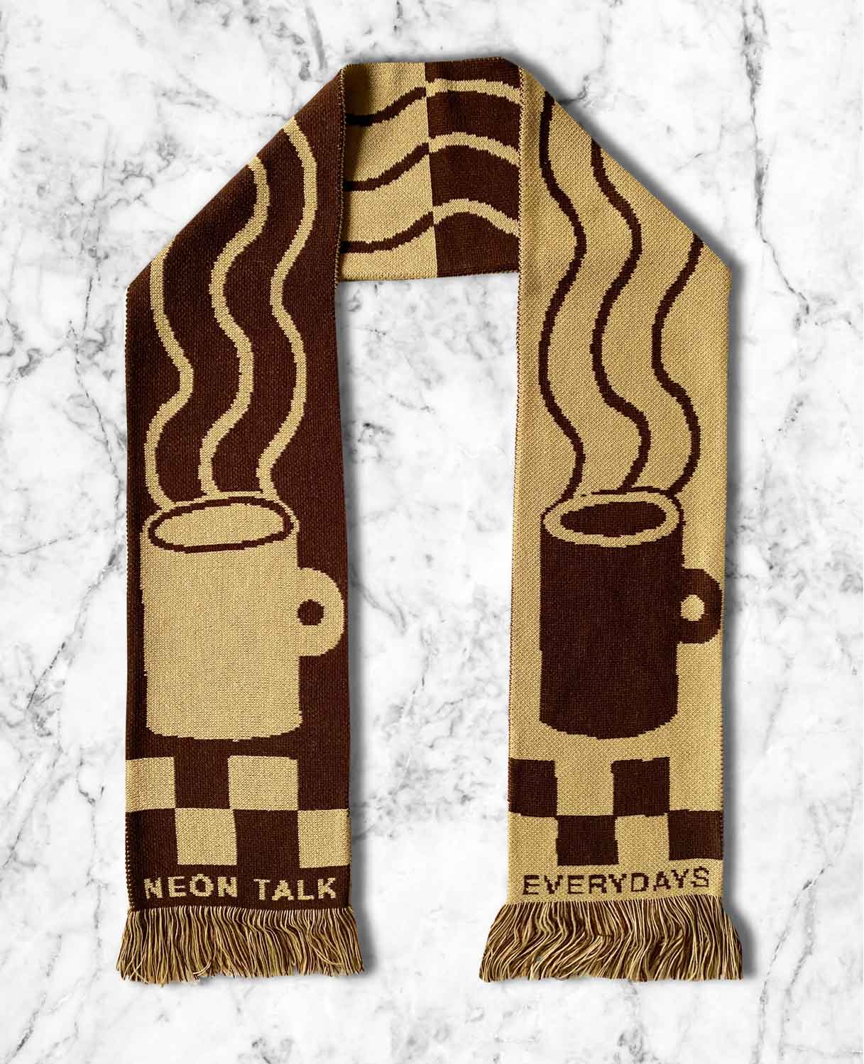 Coffee Time Knitted Scarf by Everydays