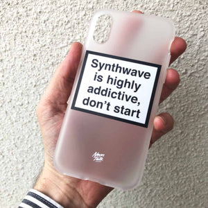Synthwave is Highly addictive, don't start. Metamessage Phone Case.