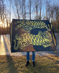 "Tiger Loop" Pure Wool Blanket by Asis Percales